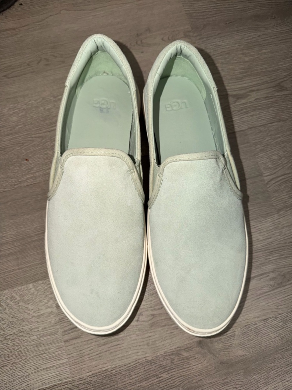 UGG Slip-On Sneakers in Pale Mint and Cream